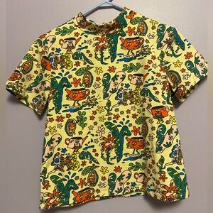 Nooworks Mock Neck tee in Bug Out print